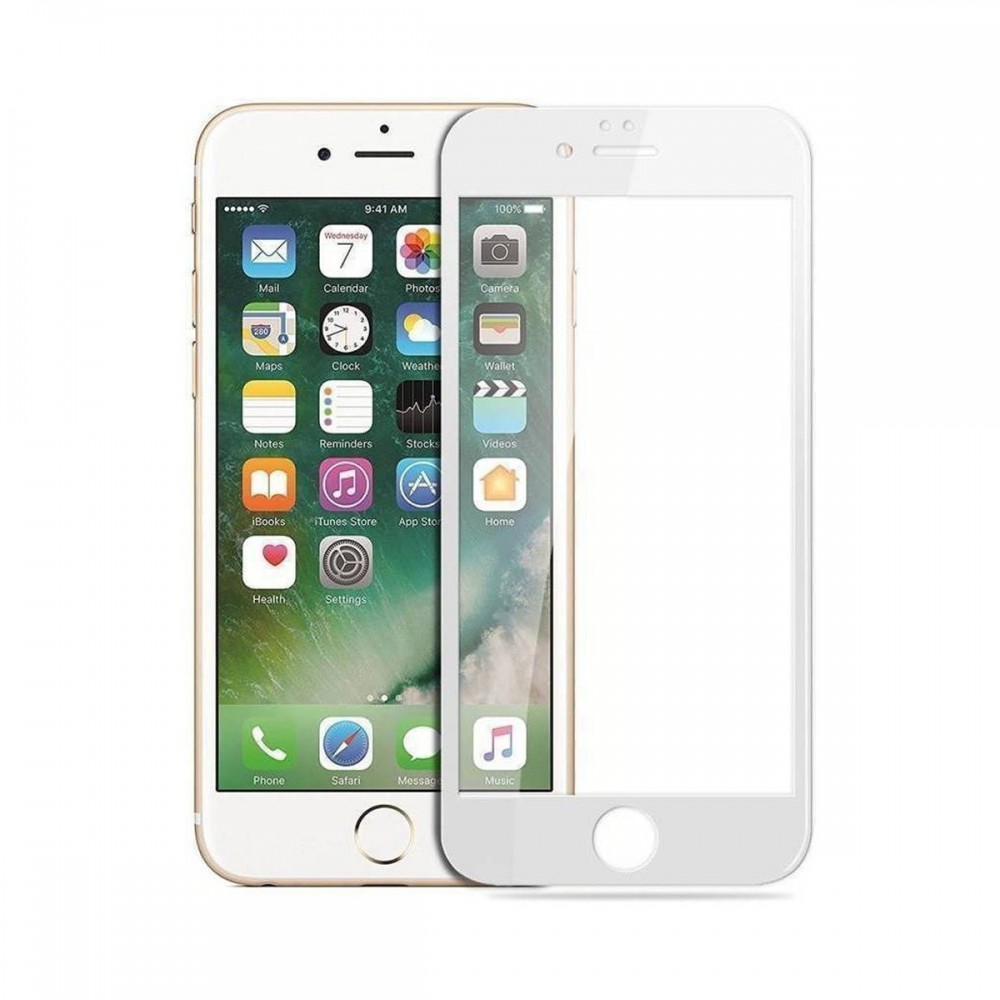 Стъклени протектори - Стъклен протектор Apple iPhone 7/8/SE (2020) 3D Full Cover White