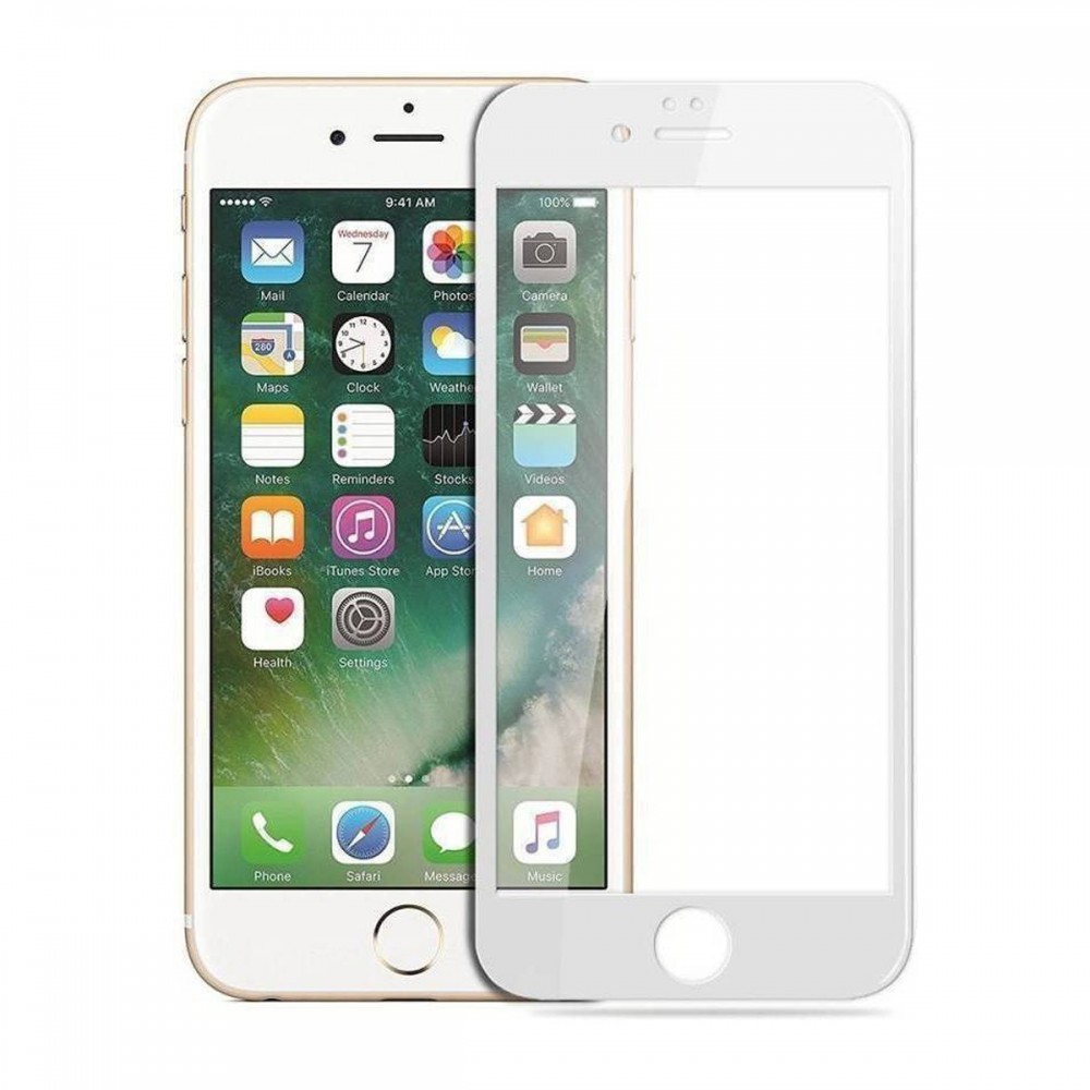 Стъклени протектори - Стъклен протектор Apple iPhone 6/6S Plus 3D Full Cover White