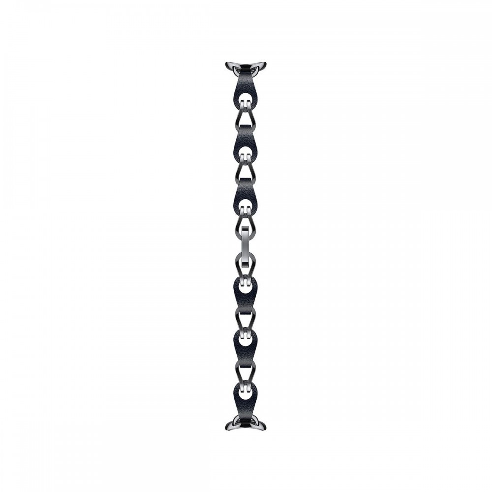 Каишки за Смарт часовници - Каишка Chain Strap за Xiaomi Mi Band 8, Black