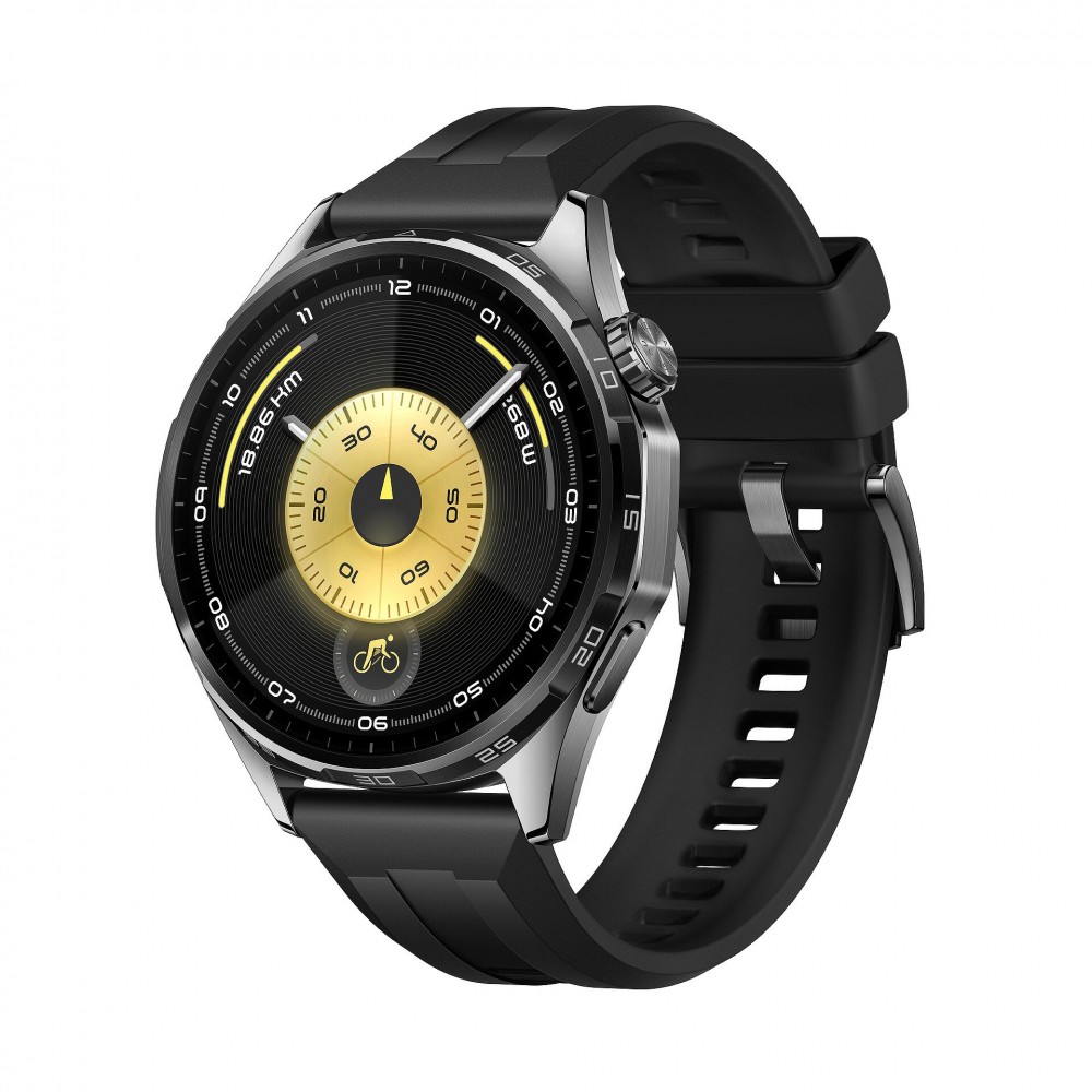 [parent_category] -  - Huawei Watch GT 6 Black Fluoroelastomer Strap 46mm