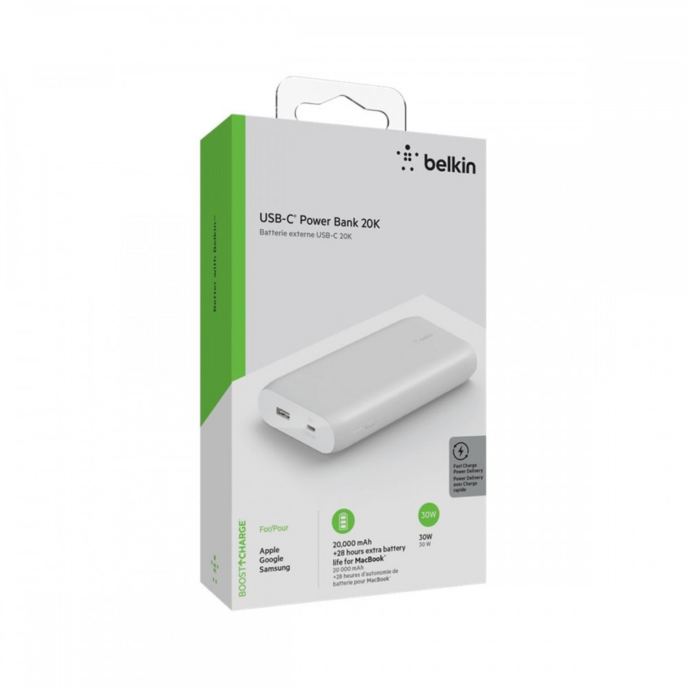 Външни батерии / Power bank - Външна батерия Belkin BOOST CHARGE 20000 mAh 30W White