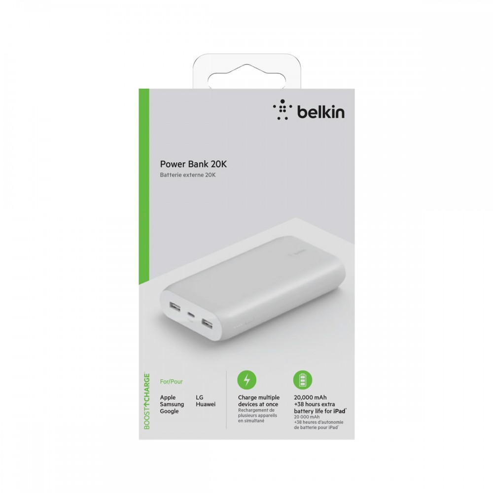 Външни батерии / Power bank - Външна батерия Belkin BOOST CHARGE 20000 mAh White