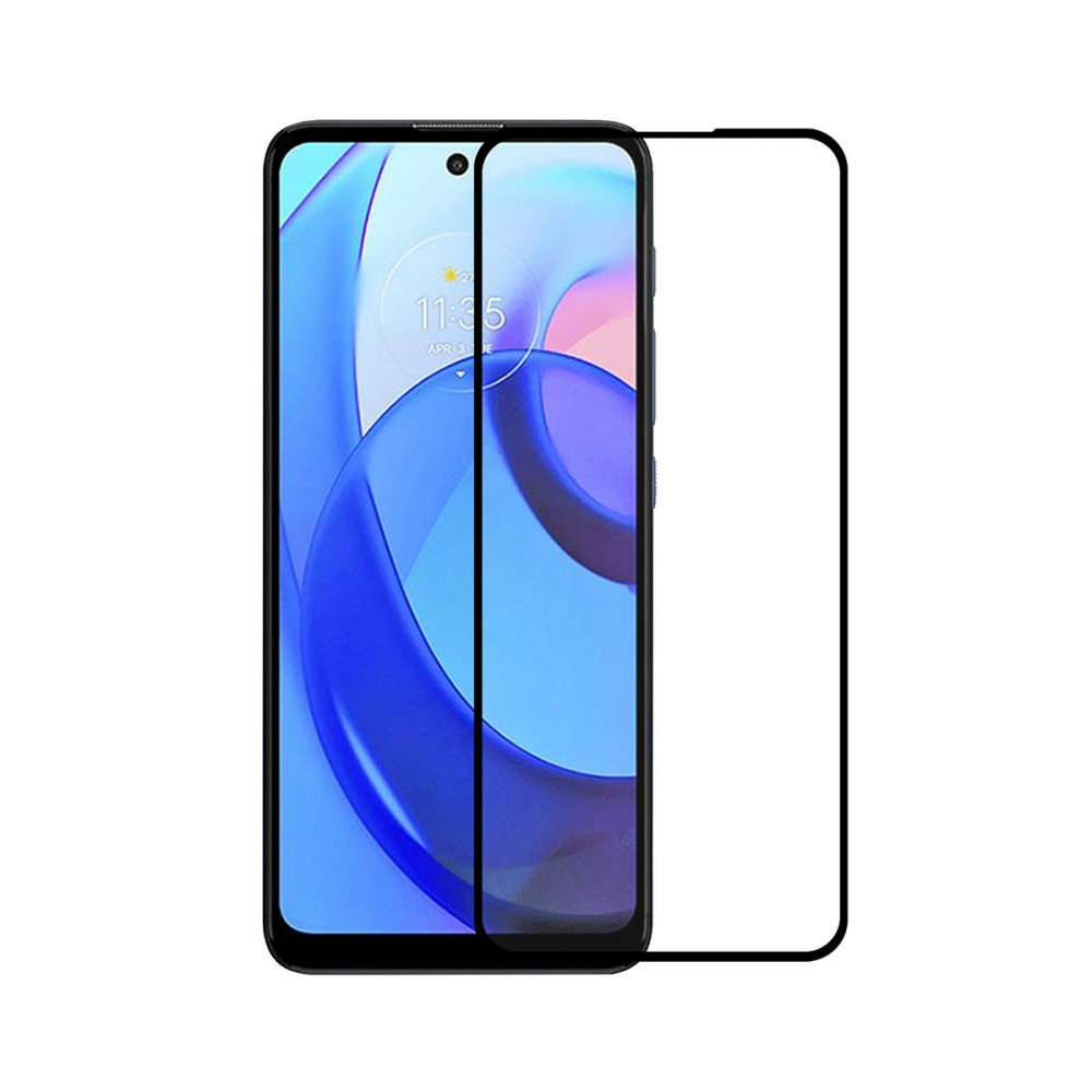 Стъклени протектори - Стъклен протектор за Motorola Moto E40 Full Cover Black