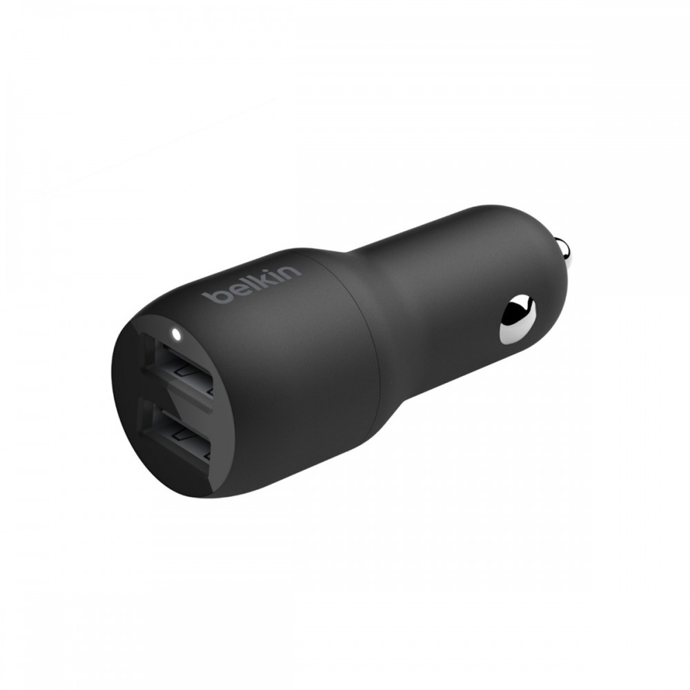 Зарядни устройствa - Зарядно за кола Belkin Dual USB-A 12W X2 Black
