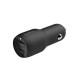Зарядни устройствa - Зарядно за кола Belkin Dual USB-A 12W X2 Black
