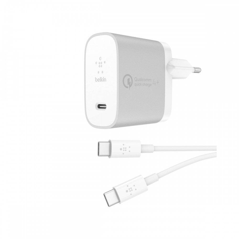 Зарядни устройствa - Адаптер Belkin USB-C Quick Charge 4 Plus с кабел 27W