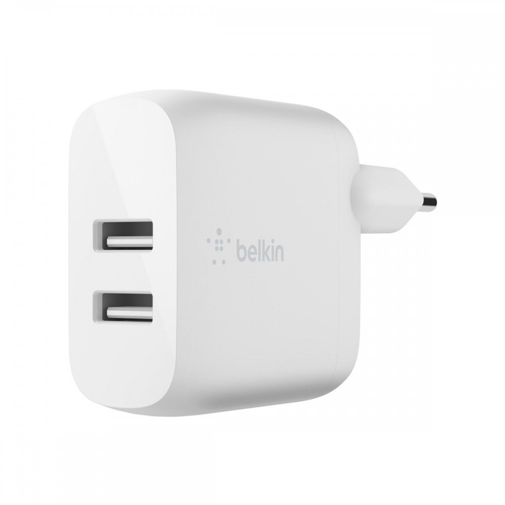 Зарядни устройствa - Зарядно Belkin BOOST CHARGE USB-A 12W X2 Dual White