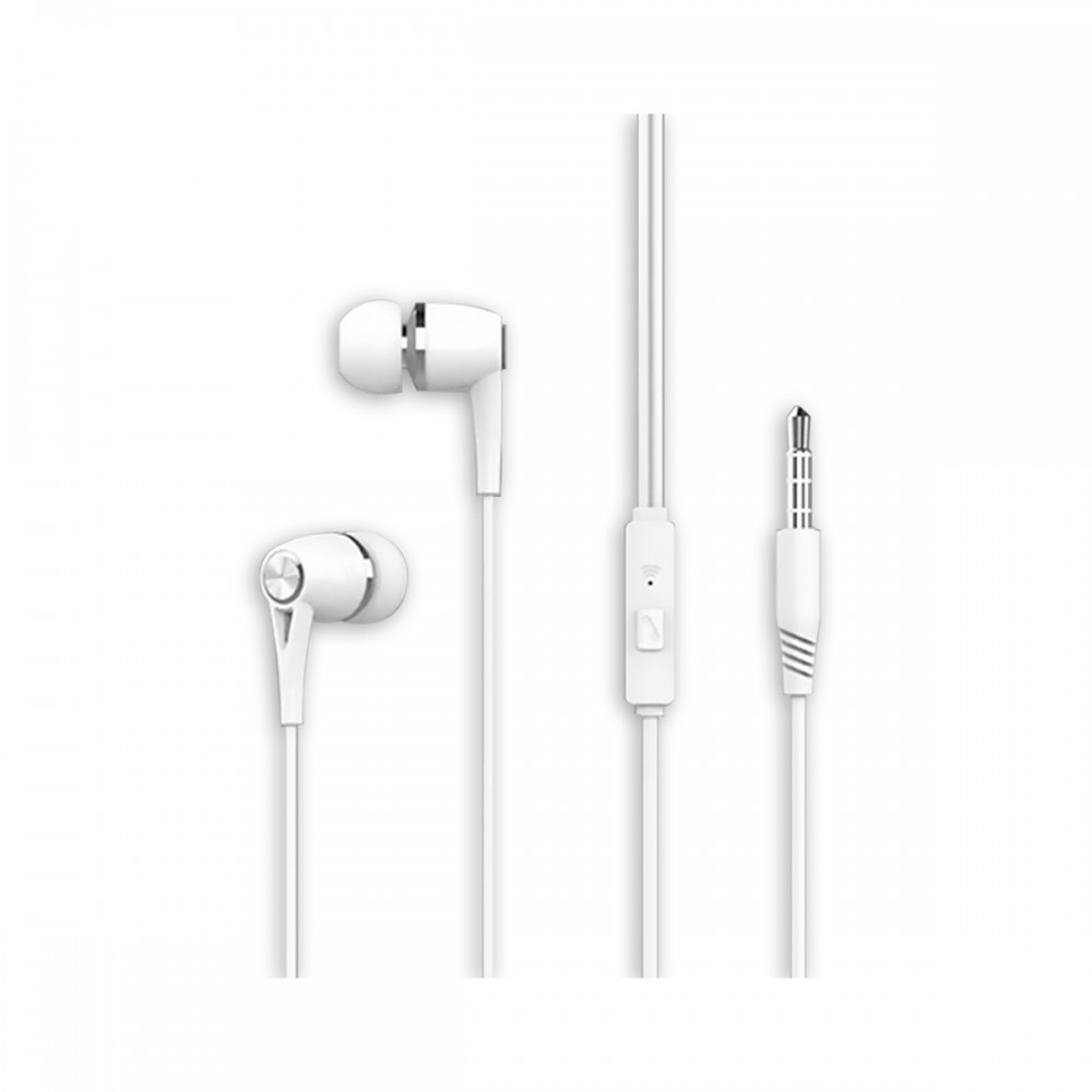 Слушалки за телефон - Слушалки XO-EP21 HF 3.5 mm, White
