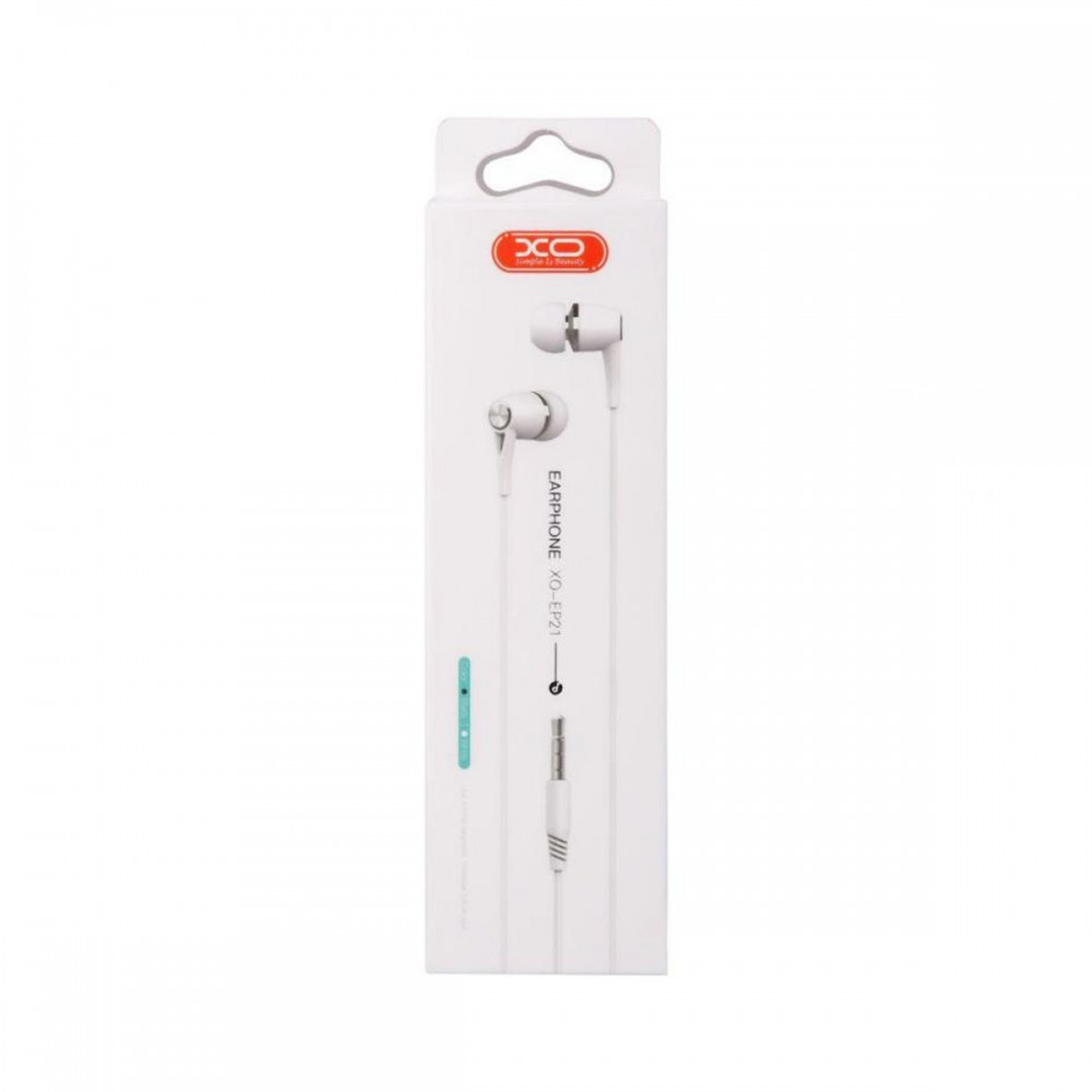 Слушалки за телефон - Слушалки XO-EP21 HF 3.5 mm, White
