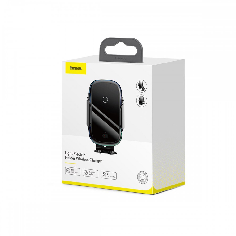 Други аксесоари - Стойка за кола Baseus Light Electric Holder Wireless Charger 15W WXHW03-01