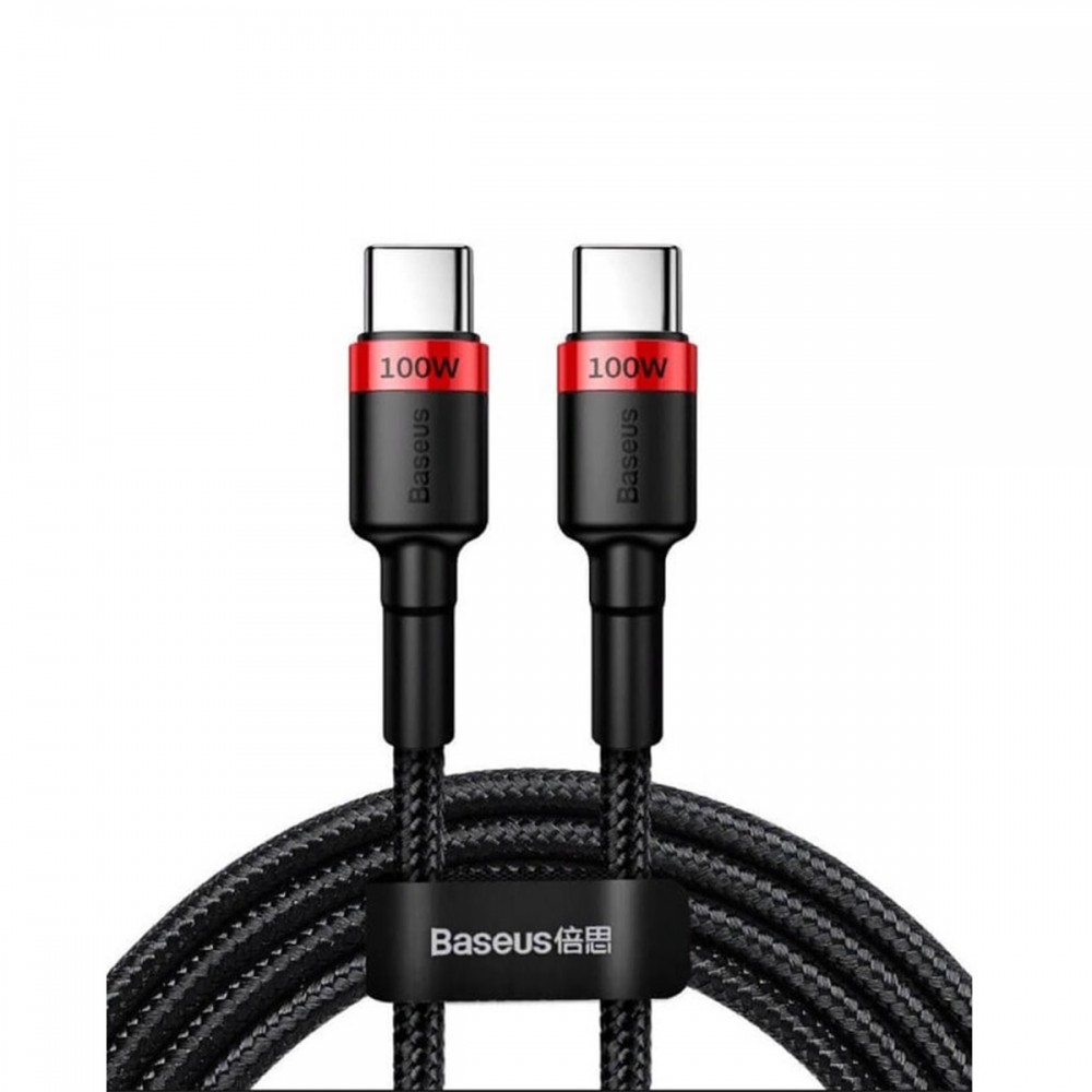 USB кабели - Кабел Baseus Cafule CATKLF-AL91, USB-C to USB-C, 100W