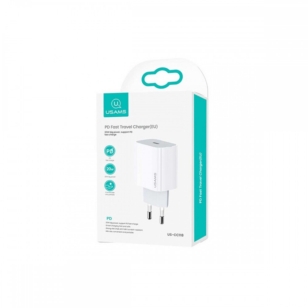 Зарядни устройствa - Зарядно Устройство USAMS US-CC121 20W White