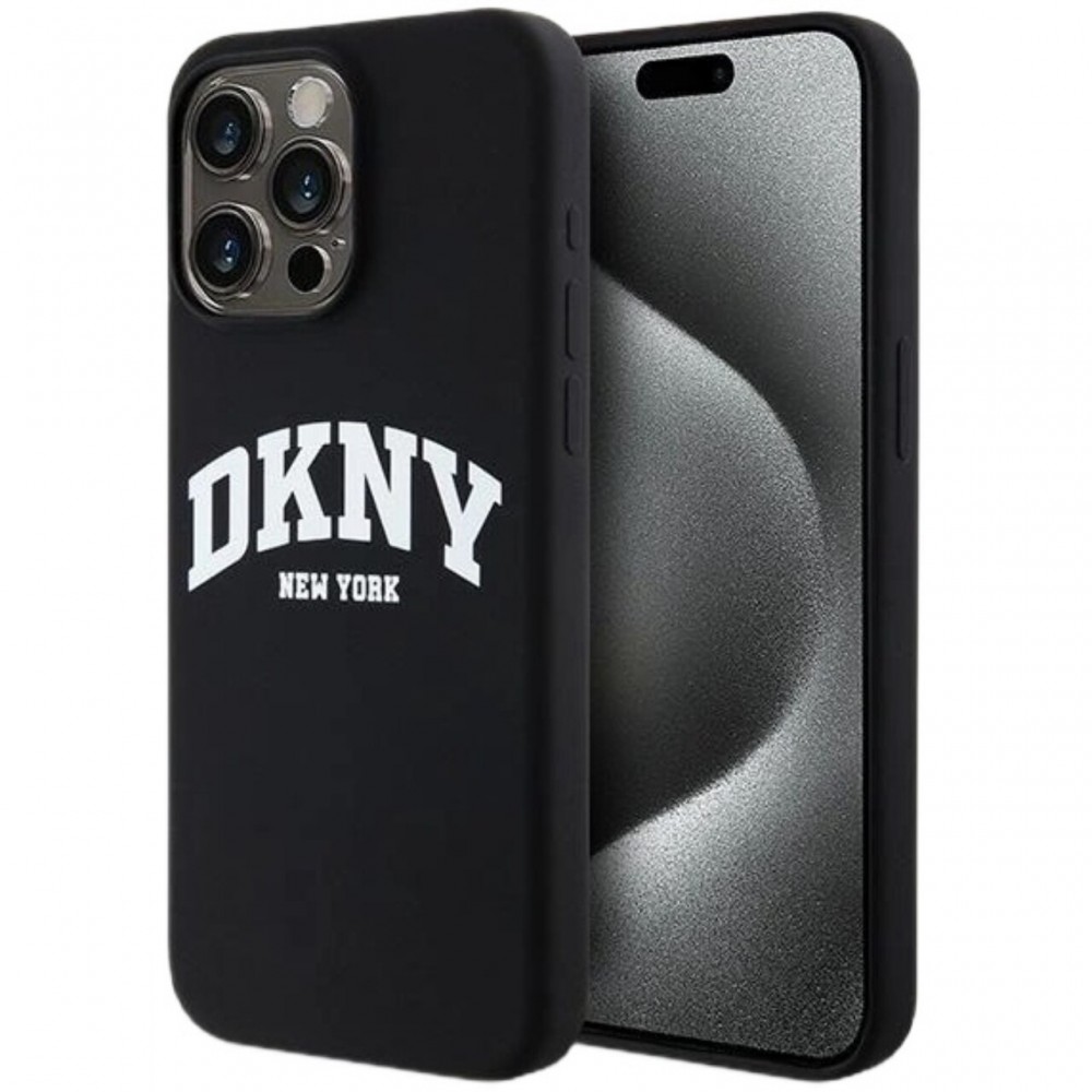 Калъфи - Калъф DKNY Liquid Siliocne White Printed Logo MagSafe за Apple iPhone 14 Pro