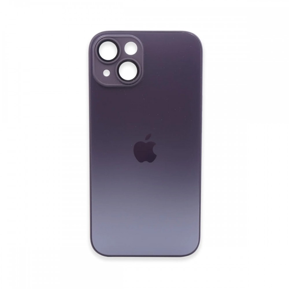 Калъфи - Калъф Glass Case за Apple iPhone 14 Dark Purple
