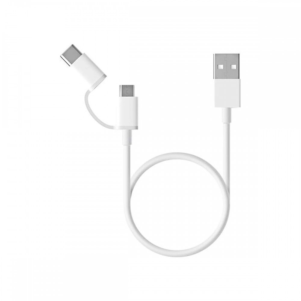 USB кабели - Кабел Xiaomi Mi 2-in-1 USB-A към USB-C или Micro USB