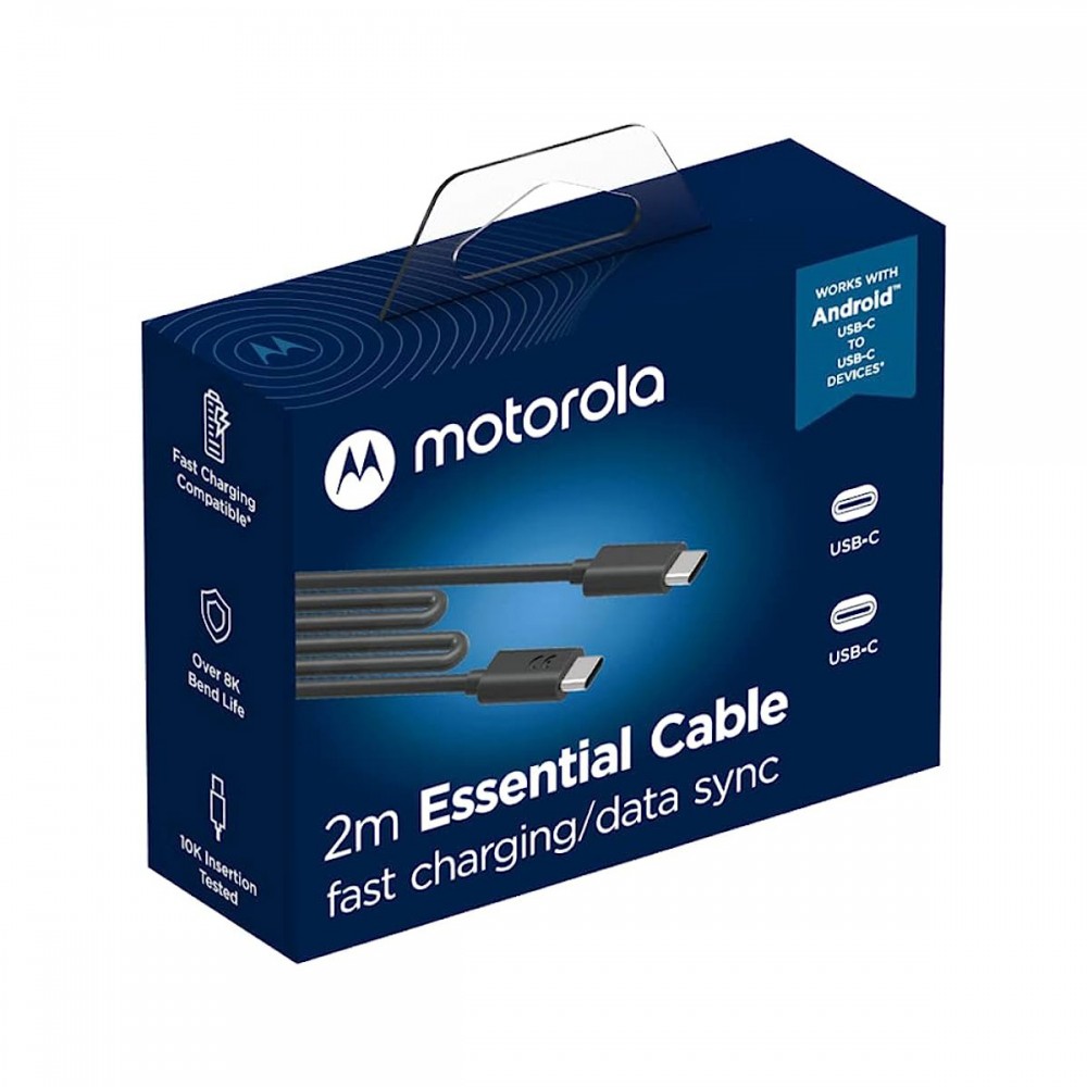 USB кабели - Кабел Motorola SJC00CCB20 Type-C към Type-C 2m