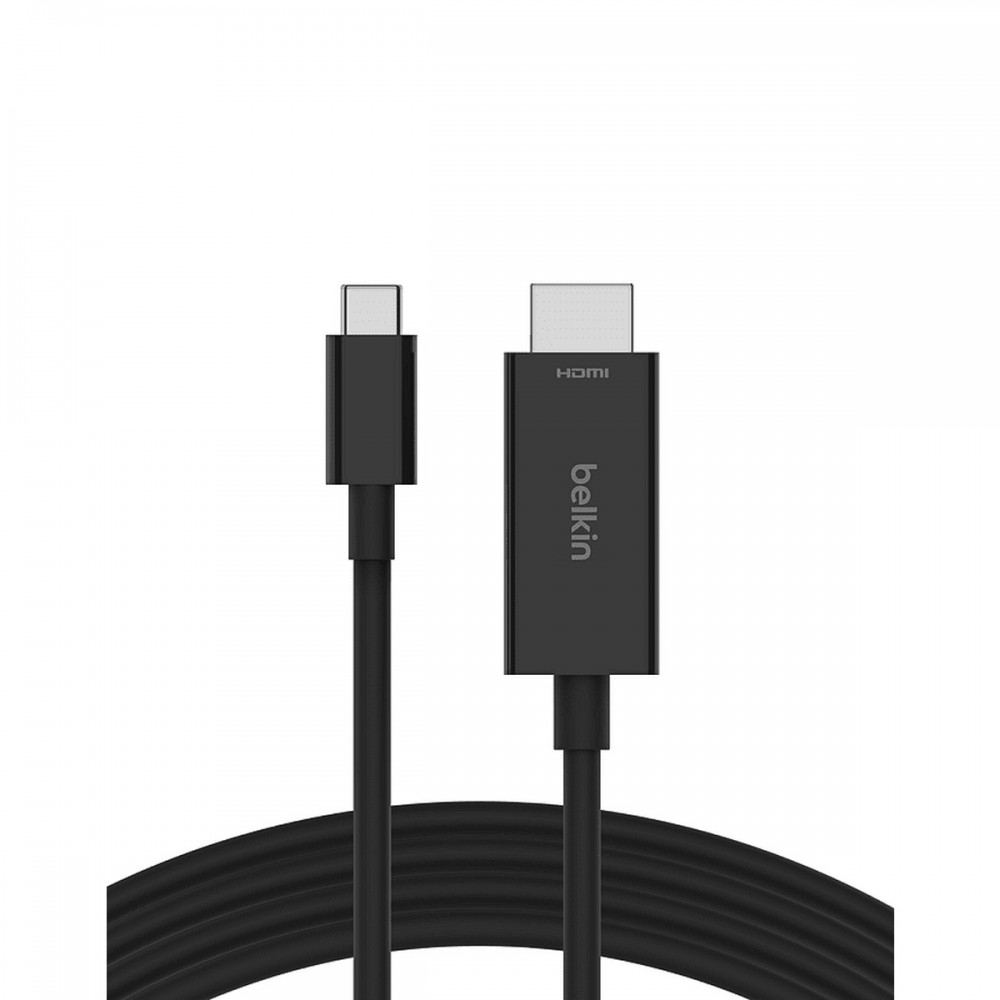 USB кабели - Кабел Belkin USB-C към HDMI 2.1 2M, Черен