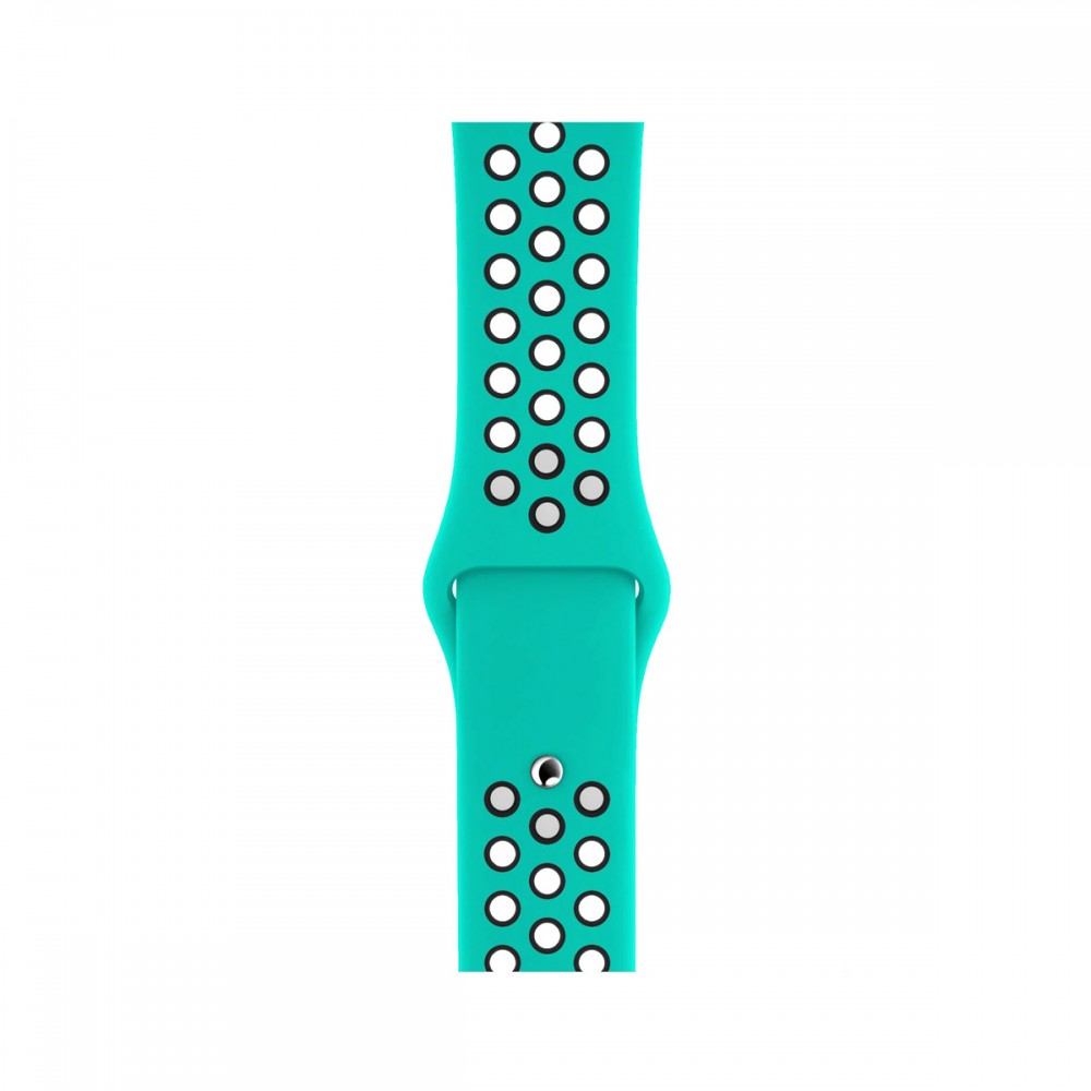 Каишки за Смарт часовници - Силиконова каишка за Apple Watch 42/44 мм Turquoise Black