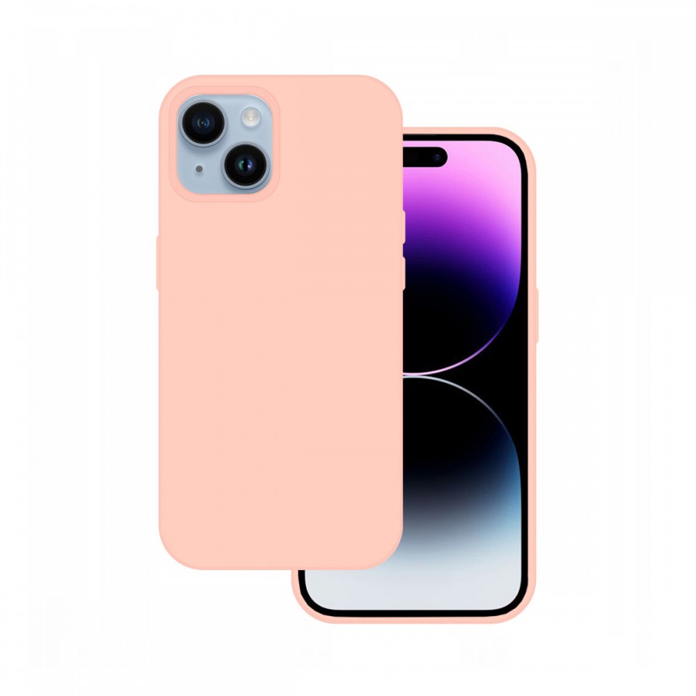 Калъфи - Силиконов калъф Premium Silicone Case за Apple iPhone 15 Pink