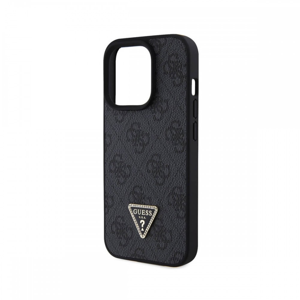 Калъфи - Калъф Guess Strass Triangle Metal Logo Case за Apple iPhone 15 Pro