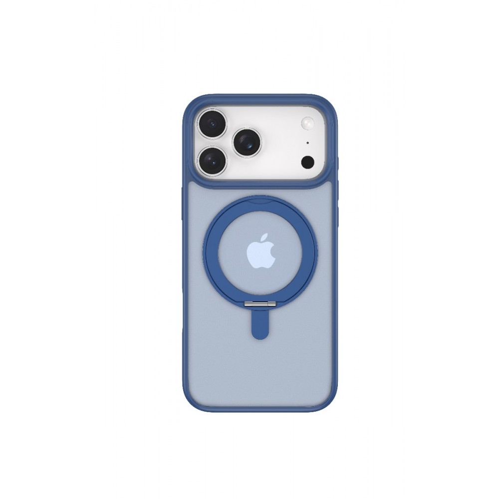 [parent_category] -  - Калъф DEVIA iPhone17 Pro Eleguard Series Magnetic Shockproof 360°Rotating Stand Case dark blue