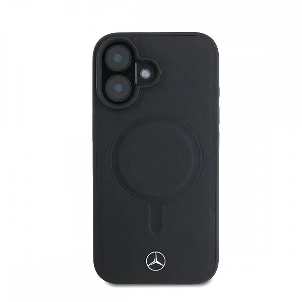 [parent_category] -  - Оригинален калъф Mercedes Plain Smooth Leather за iPhone 16 с MagSafe